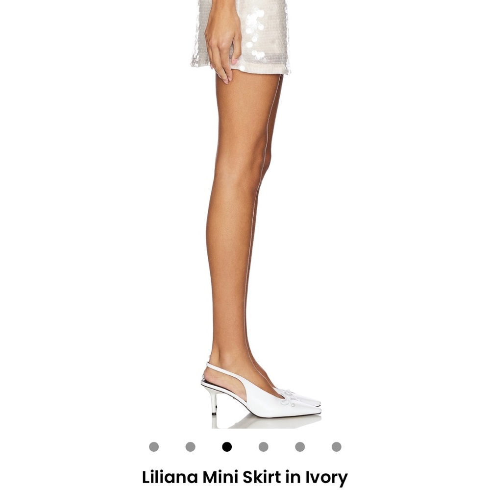 Superdown Cream Sequin Mini Skirt - image 3